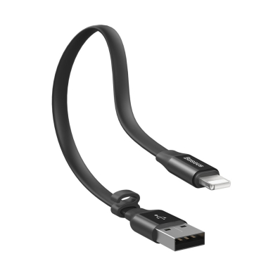 Kabelis Baseus Nimble Usb / Lightning 2A 0,23M Juodas 3 Kabelis Baseus Nimble Usb / Lightning 2A 0,23M Juodas 3