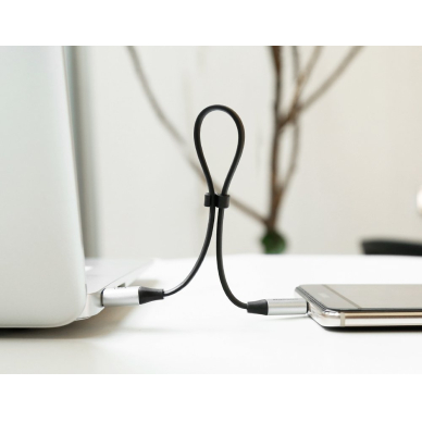 Kabelis Baseus Nimble Flat Portable Usb / Usb-C Cable 2A 0,23M Juodas 12 Kabelis Baseus Nimble Flat Portable Usb / Usb-C Cable 2A 0,23M Juodas 12