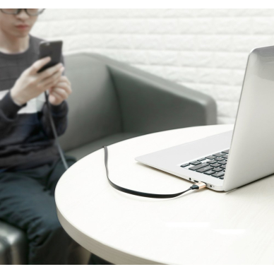 Kabelis Baseus Nimble Flat Portable Usb / Usb-C Cable 2A 0,23M Juodas 6 Kabelis Baseus Nimble Flat Portable Usb / Usb-C Cable 2A 0,23M Juodas 6