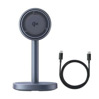 Belaidis įkroviklis Baseus Orbit 2 Pro MagSafe Qi2 20 W 2-in-1 su aušinimu – pilkas 6