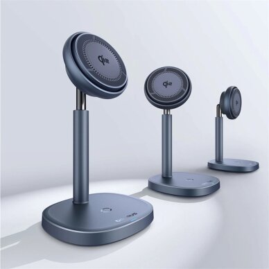 Belaidis įkroviklis Baseus Orbit 2 Pro MagSafe Qi2 20 W 2-in-1 su aušinimu – pilkas 9