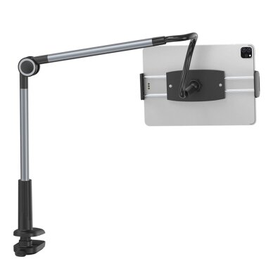 Telefono ir planšetės laikiklis Baseus Otaku su pasukamu reguliuojamu stovu – pilkas 1