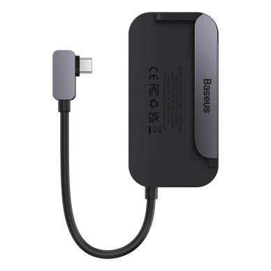 USB-C hubas Baseus PadJoy universalus 4-in-1 planšetėms / išmaniesiems – tamsiai pilkas 3
