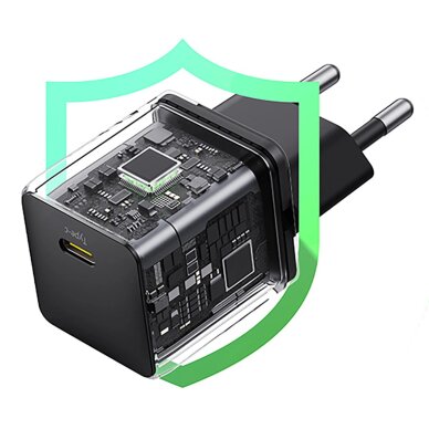 Sieninis įkroviklis Baseus Palm 1C 20 W su Baseus Mini White USB-C 60 W (20 V/3 A) 1 m kabeliu – juodas 11 Sieninis įkroviklis Baseus Palm 1C 20 W su Baseus Mini White USB-C 60 W (20 V/3 A) 1 m kabeliu – juodas 11