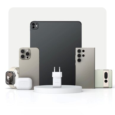 Sieninis įkroviklis Baseus Palm 1C 20 W su Baseus Mini White USB-C 60 W (20 V/3 A) 1 m kabeliu – baltas 14