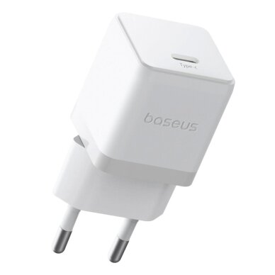 Sieninis įkroviklis Baseus Palm 1C 20 W su Baseus Mini White USB-C 60 W (20 V/3 A) 1 m kabeliu – baltas 4 Sieninis įkroviklis Baseus Palm 1C 20 W su Baseus Mini White USB-C 60 W (20 V/3 A) 1 m kabeliu – baltas 4