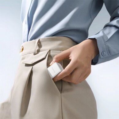 Sieninis įkroviklis Baseus Palm 1C 20 W su Baseus Mini White USB-C 60 W (20 V/3 A) 1 m kabeliu – baltas 5