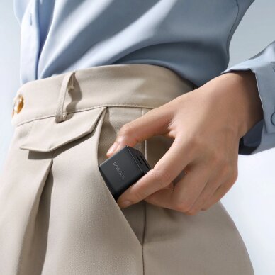 Sieninis įkroviklis Baseus Palm 20 W USB-C / USB-A – juodas 2