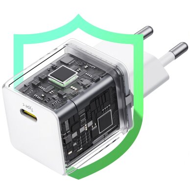 Sieninis įkroviklis Baseus Palm 20 W USB-C – baltas 12 Sieninis įkroviklis Baseus Palm 20 W USB-C – baltas 12