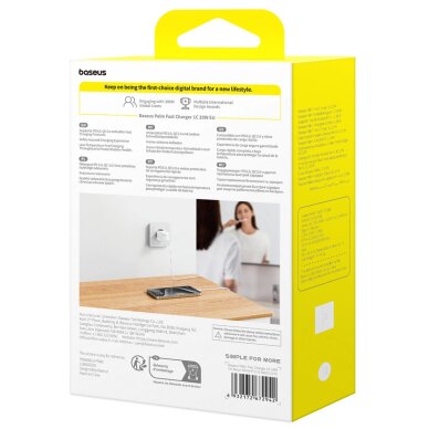 Sieninis įkroviklis Baseus Palm 20 W USB-C – baltas 7