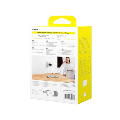 Sieninis įkroviklis Baseus Palm 30 W USB-C – juodas 9 Sieninis įkroviklis Baseus Palm 30 W USB-C – juodas 9