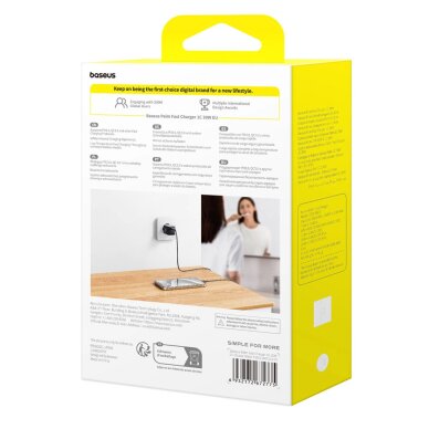 Sieninis įkroviklis Baseus Palm 30 W USB-C – baltas 6