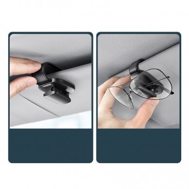 Baseus Platinum Vehicle Eyewear Clip Clamping Type Sidabrinis (Acyjn-B0S) 17