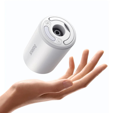 Baseus PocketGo Pro turistinė pompa su oro išleidimo funkcija ir LED žibintuvėliu – baltas 14