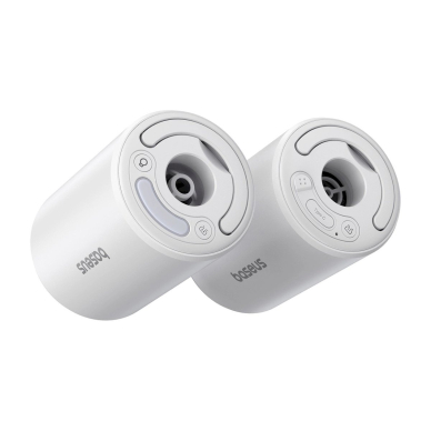 Baseus PocketGo Pro turistinė pompa su oro išleidimo funkcija ir LED žibintuvėliu – baltas 3