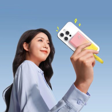 Išorinė baterija Baseus Popsicle 5200 mAh 20 W su integruotu Lightning kabeliu (+ baltas Baseus Simple USB-C – USB-C 60 W 20 V/3 A 30 cm kabelis) – geltona / rožinė 7 Išorinė baterija Baseus Popsicle 5200 mAh 20 W su integruotu Lightning kabeliu (+ baltas Baseus Simple USB-C – USB-C 60 W 20 V/3 A 30 cm kabelis) – geltona / rožinė 7