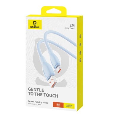 Krovimo kabelis Baseus Pudding 100 W USB-A – USB-C 2 m – mėlynas 10 Krovimo kabelis Baseus Pudding 100 W USB-A – USB-C 2 m – mėlynas 10