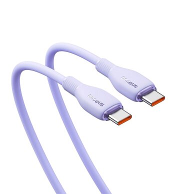 Krovimo kabelis Baseus Pudding 100 W USB-C – USB-C 2 m – violetinis 2