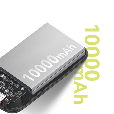 Baseus QPow 2 30W 10000mAh Power Bank su integruotu USB-C kabeliu – juodas 12