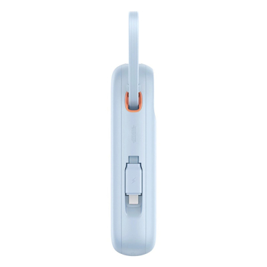Baseus QPow 2 30W 10000mAh Power Bank su integruotu USB-C kabeliu – mėlynas 2