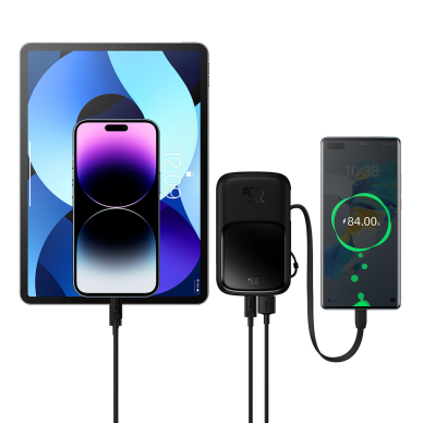 Baseus Qpow Digital Display powerbank with fast charging 10000mAh 22.5W QC/PD/SCP/FCP with built-in USB-C cable Juodas 10 Baseus Qpow Digital Display powerbank with fast charging 10000mAh 22.5W QC/PD/SCP/FCP with built-in USB-C cable Juodas 10