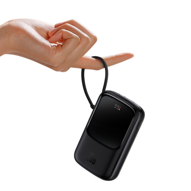 Baseus Qpow powerbank 10000mAh built-in USB Type-C cable 22.5W Quick Charge SCP AFC FCP Baltas (PPQD020102) 13 Baseus Qpow powerbank 10000mAh built-in USB Type-C cable 22.5W Quick Charge SCP AFC FCP Baltas (PPQD020102) 13
