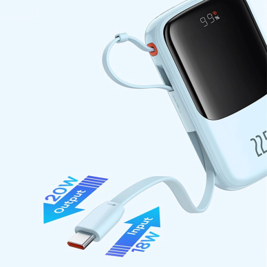 Baseus Qpow Pro+ 22.5W 10000mAh USB-C Power Bank – mėlynas 10