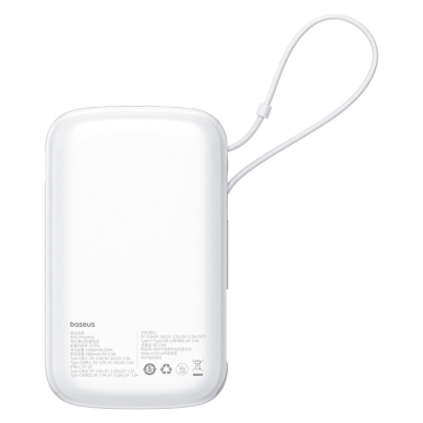 Baseus Qpow Pro+ Power Bank 22.5W 10000mAh USB-C – baltas 2