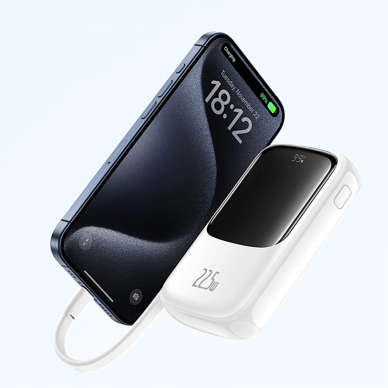Baseus Qpow Pro+ Power Bank 22.5W 10000mAh USB-C – baltas 5