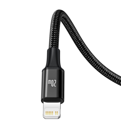 Baseus Rapid Series 3in1 USB-C - USB-C / Lightning / micro USB Kabelis 20W PD 1.5m - Juodas 2 Baseus Rapid Series 3in1 USB-C - USB-C / Lightning / micro USB Kabelis 20W PD 1.5m - Juodas 2