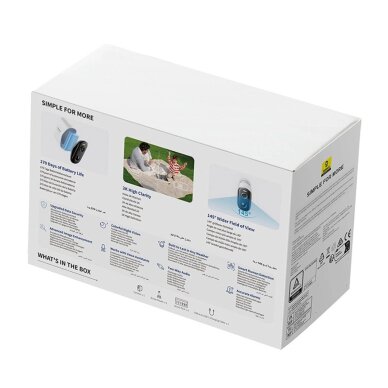 Lauko kamera Baseus Security N1 Plus 2K – balta 4 Lauko kamera Baseus Security N1 Plus 2K – balta 4