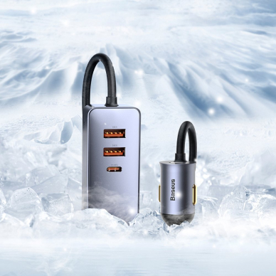 Automobilinis Įkroviklis Baseus Share Together 2x USB / 2x USB Type C 120W PPS Quick Charge Power Delivery Pilkas (CCBT-A0G) 13 Automobilinis Įkroviklis Baseus Share Together 2x USB / 2x USB Type C 120W PPS Quick Charge Power Delivery Pilkas (CCBT-A0G) 13