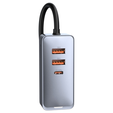 Automobilinis Įkroviklis Baseus Share Together 2x USB / 2x USB Type C 120W PPS Quick Charge Power Delivery Pilkas (CCBT-A0G) 3 Automobilinis Įkroviklis Baseus Share Together 2x USB / 2x USB Type C 120W PPS Quick Charge Power Delivery Pilkas (CCBT-A0G) 3