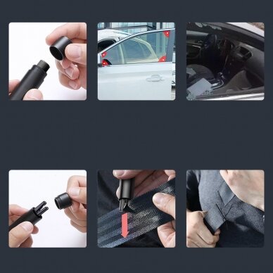 Baseus Sharp Tool Safety Hammer (Window-Breaking+Safety Belt Cutting) Dark Gray (Crsfh-0G) 18 Baseus Sharp Tool Safety Hammer (Window-Breaking+Safety Belt Cutting) Dark Gray (Crsfh-0G) 18