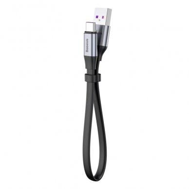 Kabelis Baseus Simple Hw Quick Charge Charging Data Cable Usb skirta Type-C 5A 40W 23Cm pilkas 2