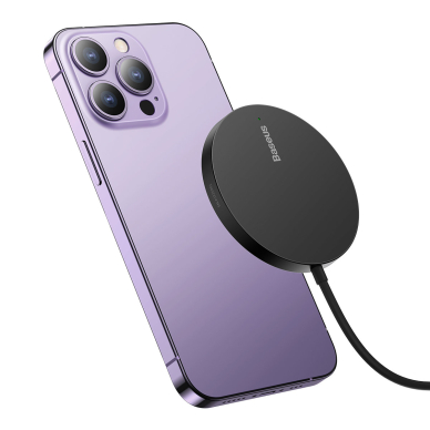 Baseus Simple Mini3 induction charger MagSafe 15W black 1 Baseus Simple Mini3 induction charger MagSafe 15W black 1