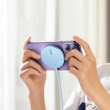 Baseus Simple Mini3 magnetic charger MagSafe Qi 15W blue 10 Baseus Simple Mini3 magnetic charger MagSafe Qi 15W blue 10