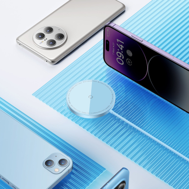 Baseus Simple Mini3 magnetic charger MagSafe Qi 15W blue 9 Baseus Simple Mini3 magnetic charger MagSafe Qi 15W blue 9