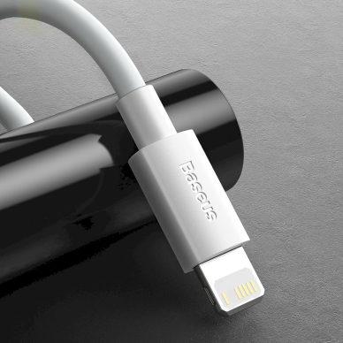 Baseus Simple Wisdom Lightning / USB-C kabelis 20W 1.5 m, 2 vnt. – baltas 14