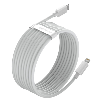 Baseus Simple Wisdom Lightning / USB-C kabelis 20W 1.5 m, 2 vnt. – baltas 5