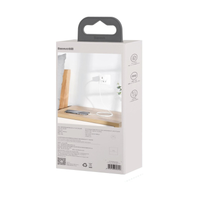 Baseus Simple Wisdom Lightning / USB-C kabelis 20W 1.5 m, 2 vnt. – baltas 8