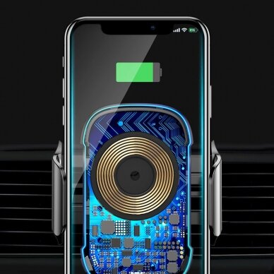 Automobilinis Telefono Laikiklis Tvirtinamas Į Groteles Baseus Smart Vehicle Bracket Wireless Qi Charger 15W Juodas 13 Automobilinis Telefono Laikiklis Tvirtinamas Į Groteles Baseus Smart Vehicle Bracket Wireless Qi Charger 15W Juodas 13