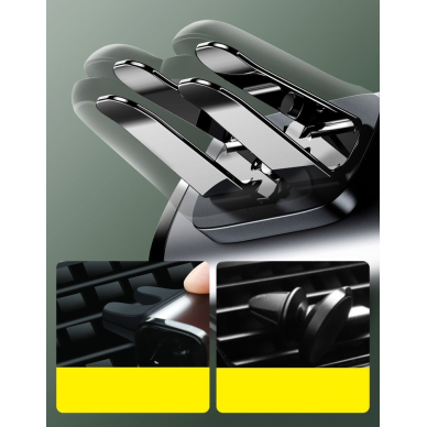 Telefono laikiklis Baseus Steel Cannon Air Outlet Car Mount juodas 13 Telefono laikiklis Baseus Steel Cannon Air Outlet Car Mount juodas 13