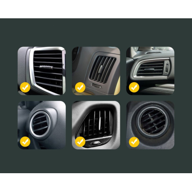 Telefono laikiklis Baseus Steel Cannon Air Outlet Car Mount juodas 14 Telefono laikiklis Baseus Steel Cannon Air Outlet Car Mount juodas 14