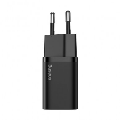 Baseus Super Si 1C Greitas Buitinis Įkroviklis USB Type C 20 W Juodas (CCSUP-B01) UGLX912 1 Baseus Super Si 1C Greitas Buitinis Įkroviklis USB Type C 20 W Juodas (CCSUP-B01) UGLX912 1