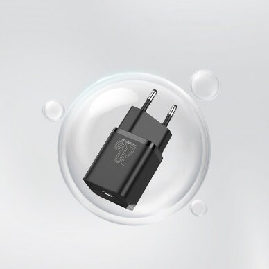 Baseus Super Si 1C Greitas Buitinis Įkroviklis USB Type C 20 W Juodas (CCSUP-B01) UGLX912 15