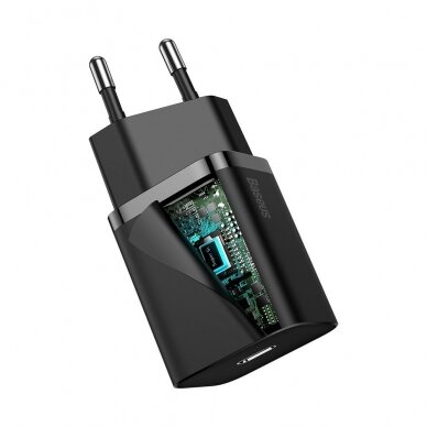 Baseus Super Si 1C Greitas Buitinis Įkroviklis USB Type C 20 W Juodas (CCSUP-B01) UGLX912 4