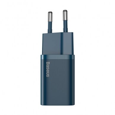 Baseus Super Si 1C Greitas Buitinis Įkroviklis USB Type C 20 W Mėlynas (CCSUP-B03) 1 Baseus Super Si 1C Greitas Buitinis Įkroviklis USB Type C 20 W Mėlynas (CCSUP-B03) 1