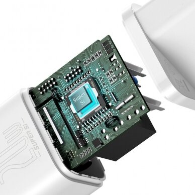 Įkroviklis Baseus Super 20 W USB Type C - Lightning 1 m Baltas (TZCCSUP-B02) 9