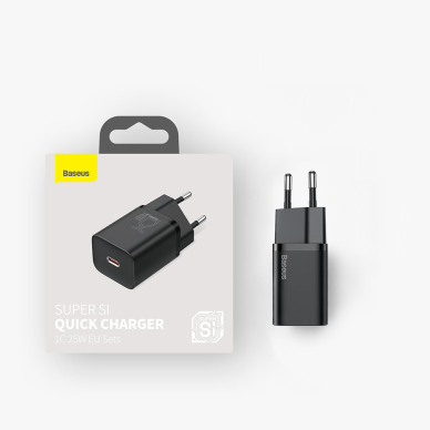 Pakrovėjas Baseus Super Si 1C USB Type C 25W Power Delivery Quick Charge Baltas (CCSP020101) 21 Pakrovėjas Baseus Super Si 1C USB Type C 25W Power Delivery Quick Charge Baltas (CCSP020101) 21